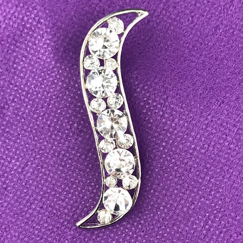 Gorgeous Sparkling Faux Diamond Pin | 2 1/2 Inches Long